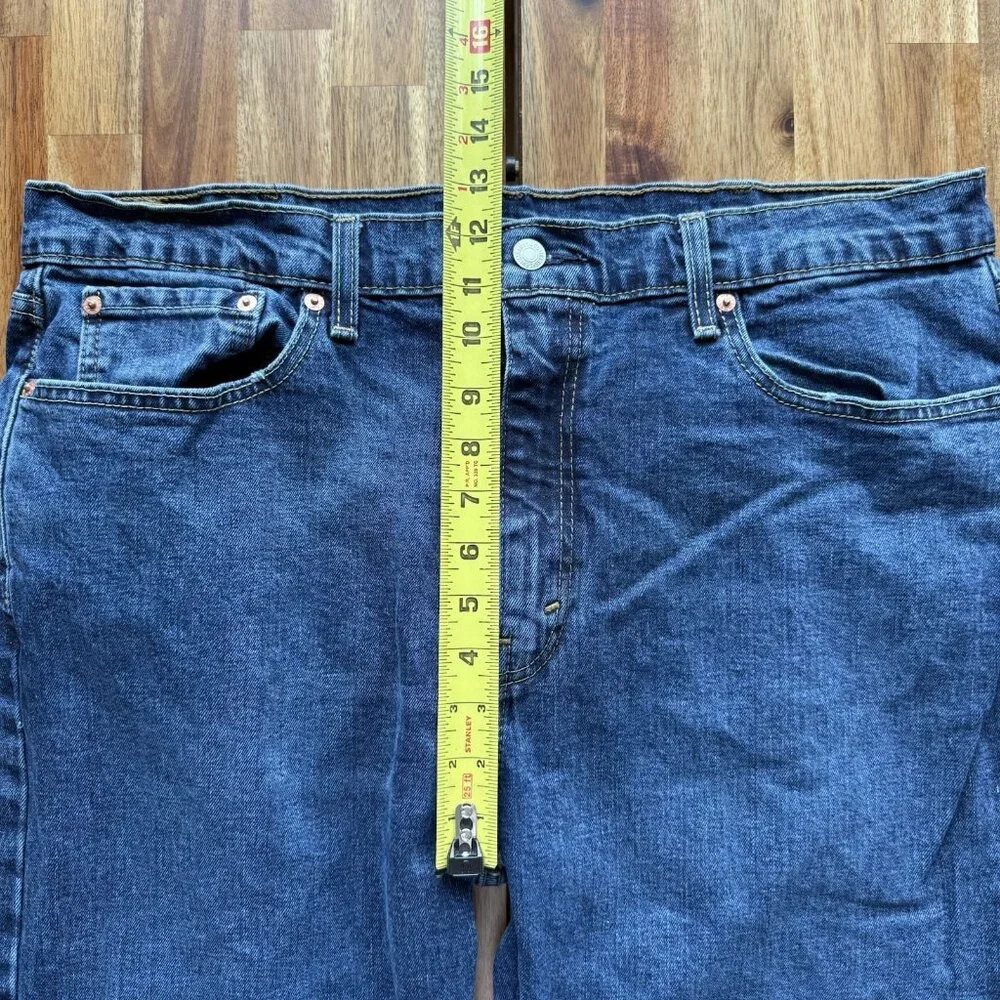 Levi's 527 Mid Rise Bootcut Jeans‎ Size 38x32 Blue Stretch Denim Western Cowboy